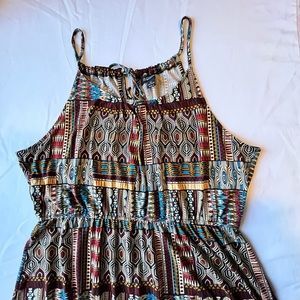 Rouge Collection Women’s Ladies Drawstring Halter Neckline Maxi Dress Size 2X